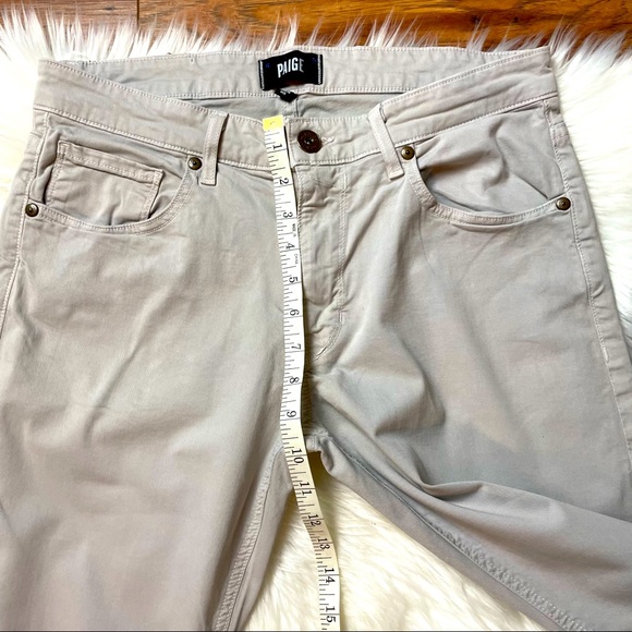 Paige Men’s Normandie Slim Straight Leg Light Gray 5 Pockets Pants Size 31X32 - Picture 5 of 13